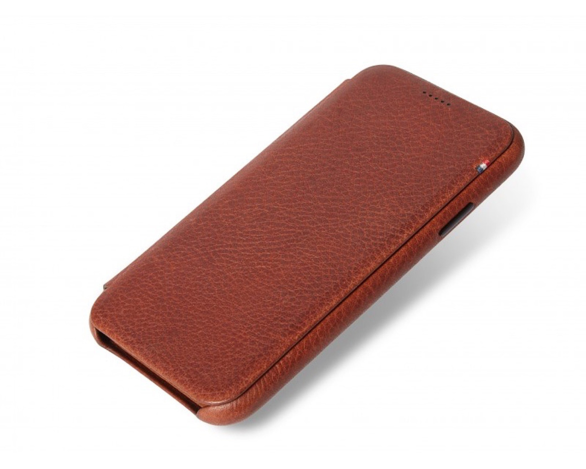 Decoded - Slim Leather Wallet Case för iPhone XS Max -Brun