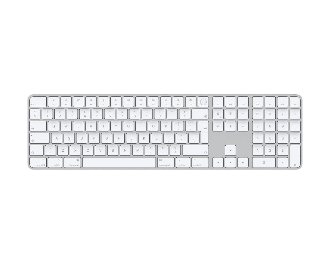 Apple Magic Keyboard Touch ID och Numerisk del för Mac modeller med Apple Silicon