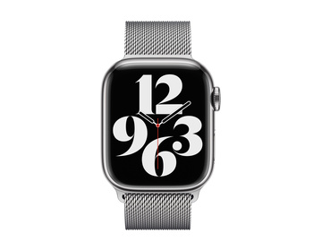 Apple Watch Armband Silver Milanese Loop