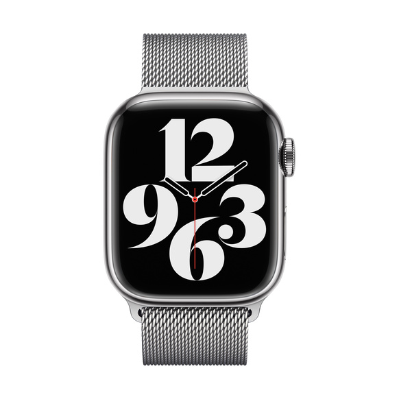 Apple Watch Armband Silver Milanese Loop