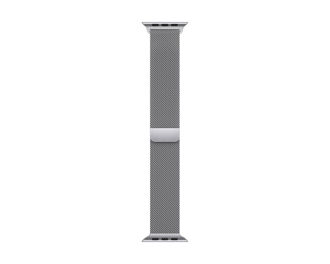 Apple Watch Armband Silver Milanese Loop