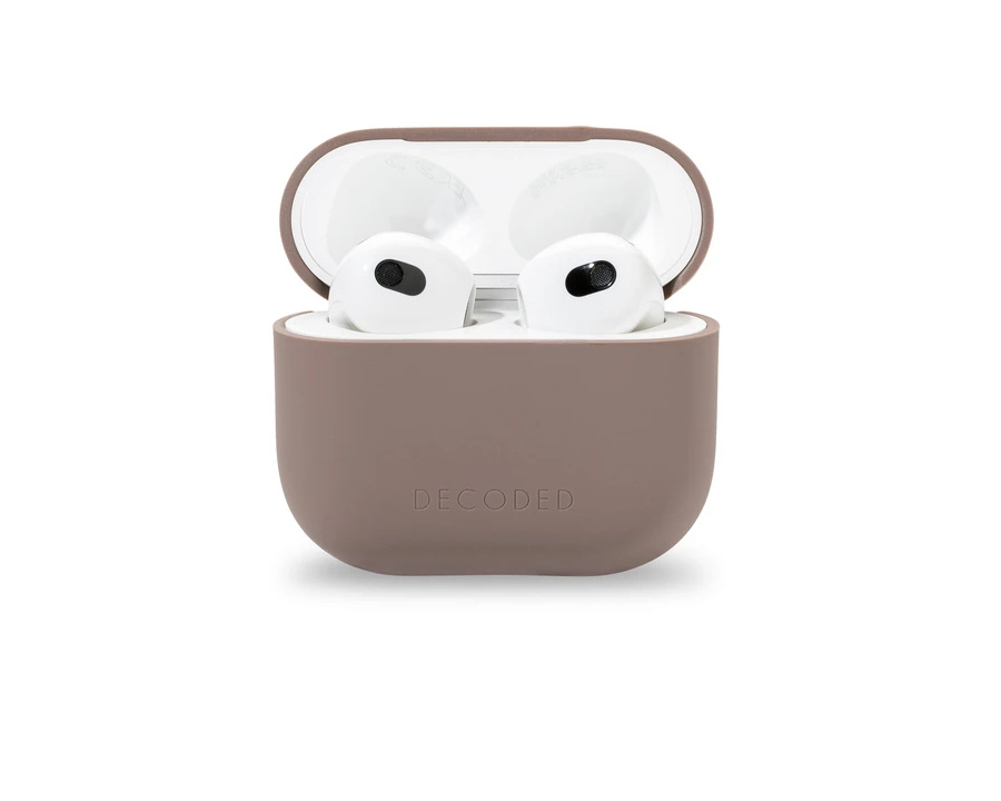Decoded Silicone Aircase Lite för AirPods 3rd Gen Dark Taupe