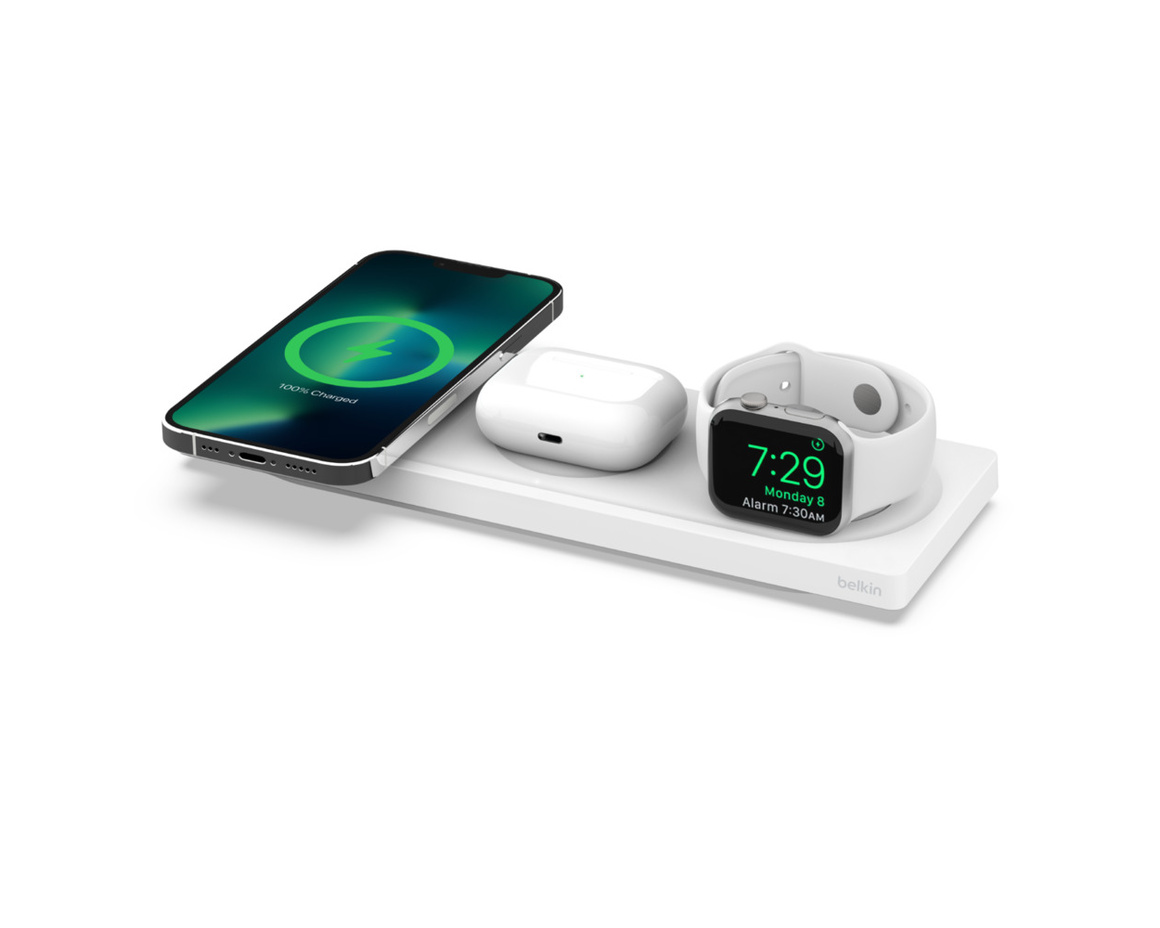 Belkin BoostCharge Pro 3-in-1 Wireless Charging Pad with MagSafe Vit