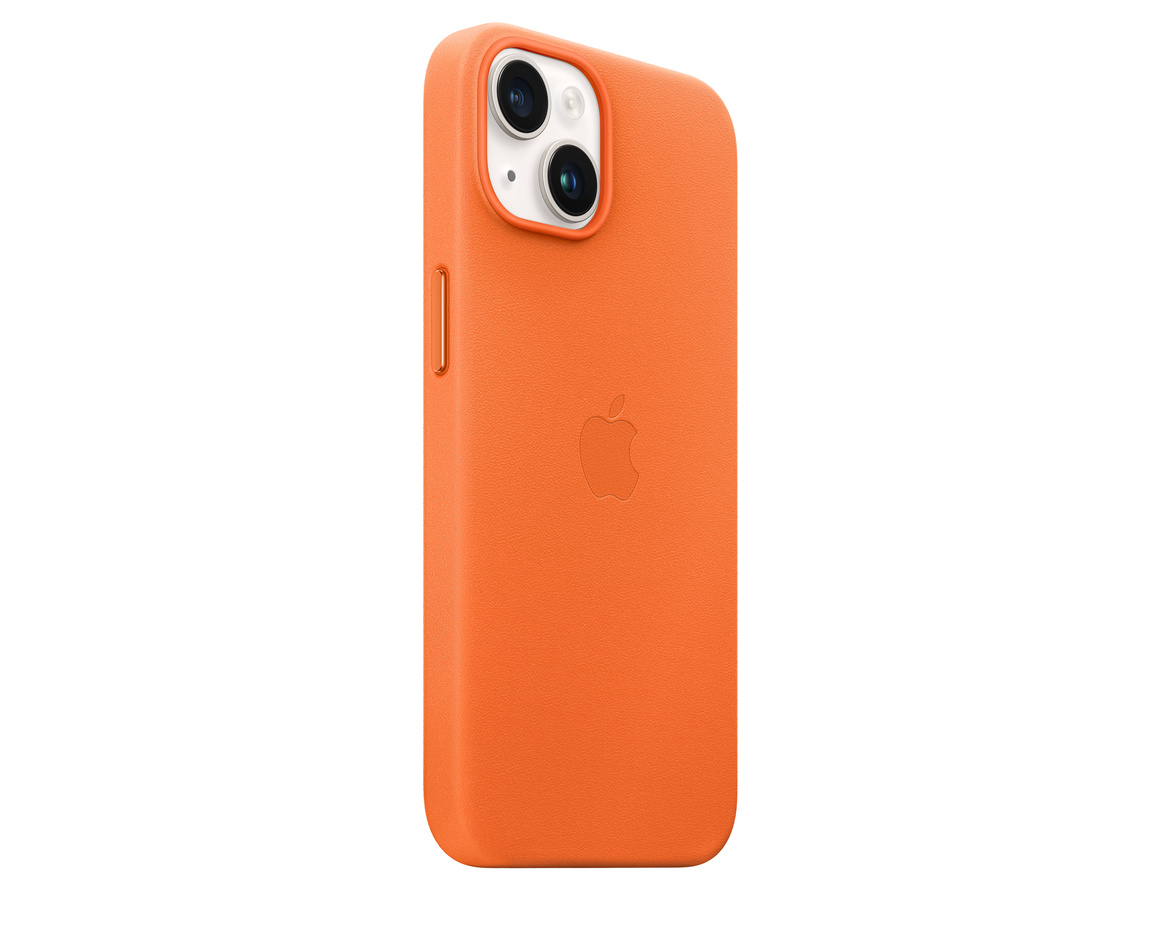 Apple iPhone 14 Plus Läderskal med MagSafe Orange