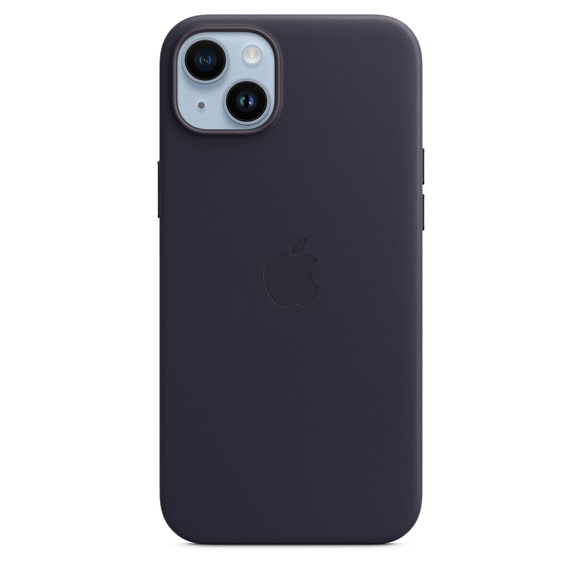 Apple iPhone 14 Plus Läderskal med MagSafe Svartlila