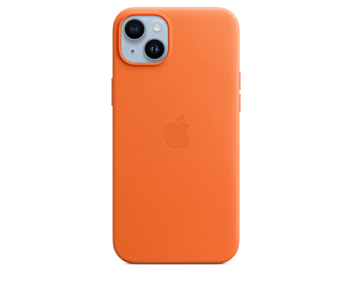 Apple iPhone 14 Plus Läderskal med MagSafe Orange