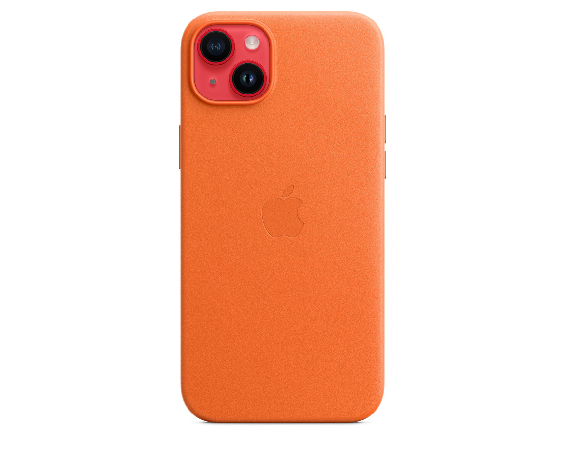 Apple iPhone 14 Plus Läderskal med MagSafe Orange