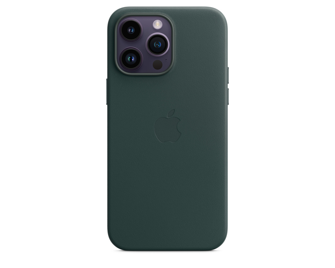 Apple iPhone 14 Pro Max Läderskal med MagSafe Skogsgrön