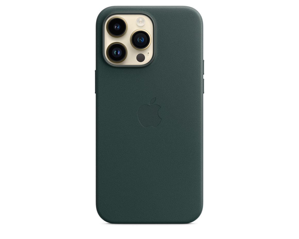 Apple iPhone 14 Pro Max Läderskal med MagSafe Skogsgrön