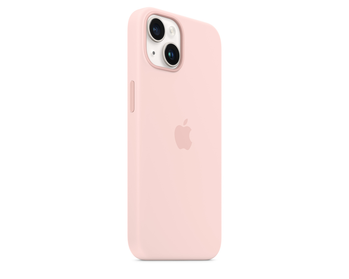 Apple iPhone 14 Silikonskal med MagSafe Kritrosa