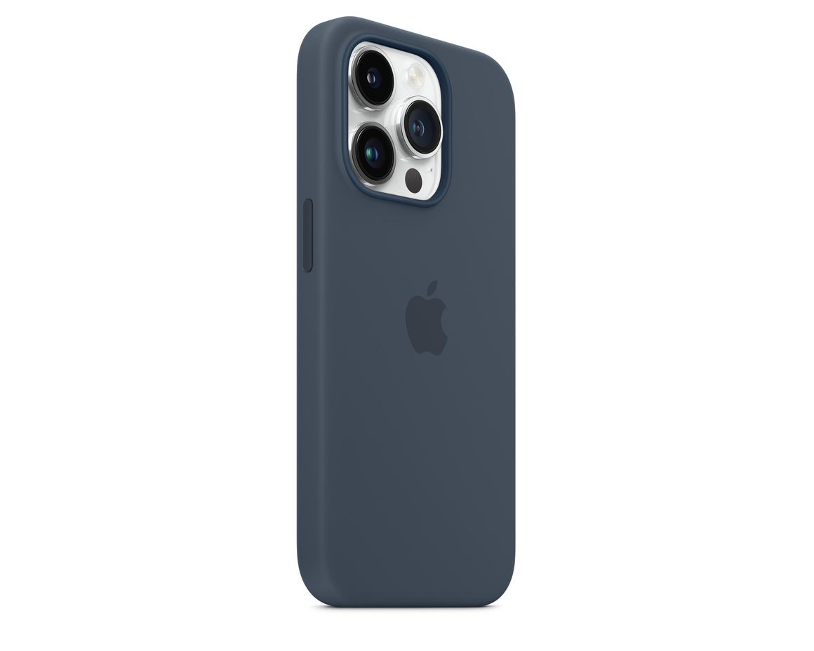 Apple iPhone 14 Pro Max Silikonskal med MagSafe Stormblå