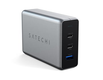 Satechi 100W GaN PD-reseladdare med dubbla USB-C och USB-A-uttag