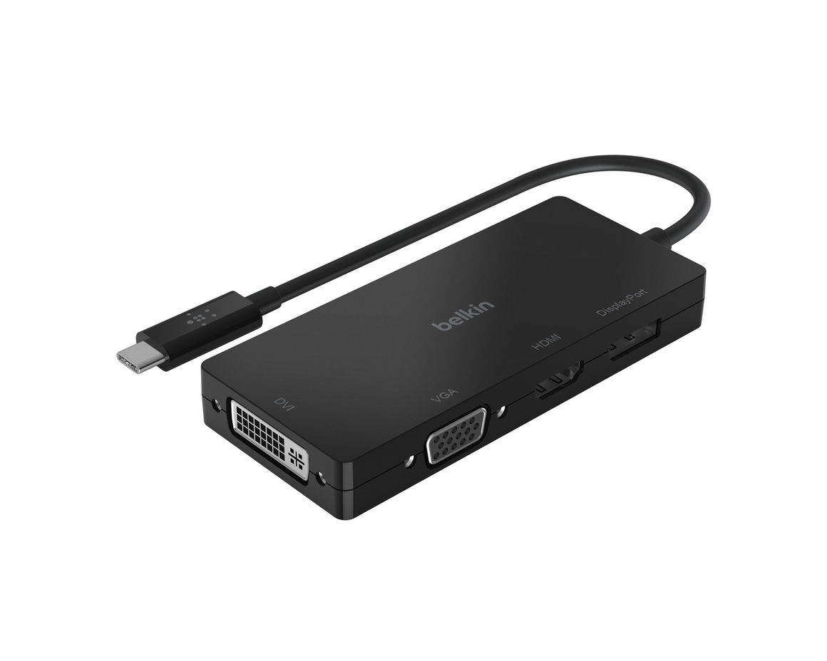 Belkin USB-C till Hdmi/Vga/Dp/Dvi Adapter Black