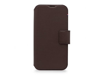 Decoded Leather Wallet Case för iPhone Plus 14 Brun