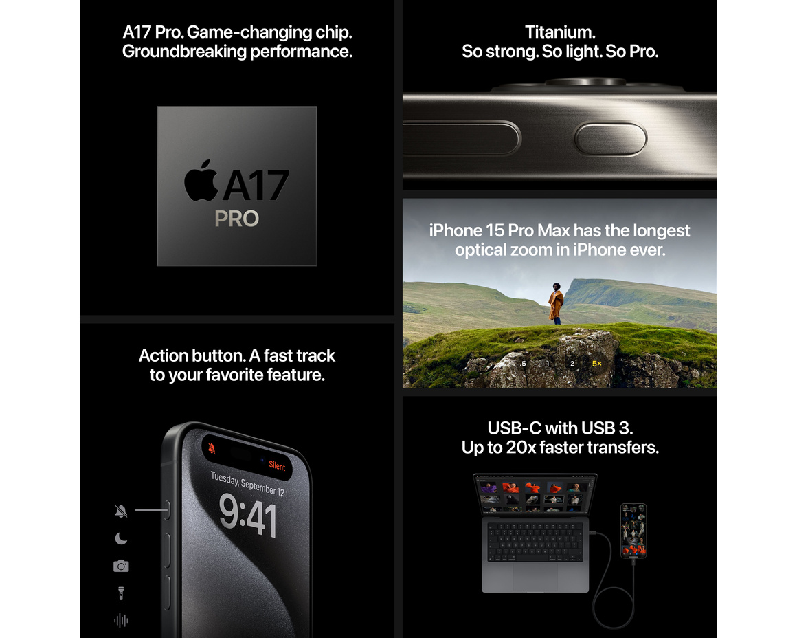 iPhone 15 Pro Max Svart titan 512 GB