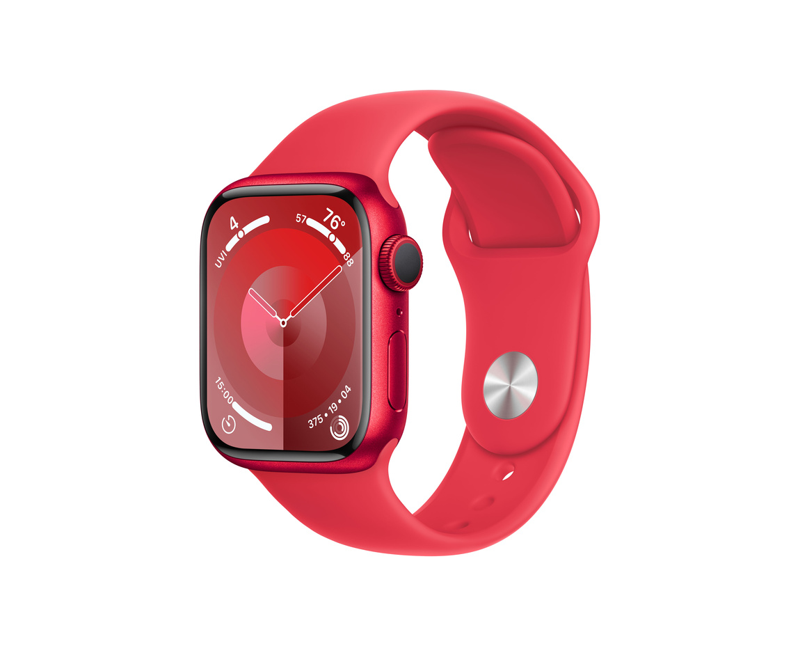 Apple Watch Series 9 Aluminiumboett (PRODUCT)RED 41mm GPS M/L