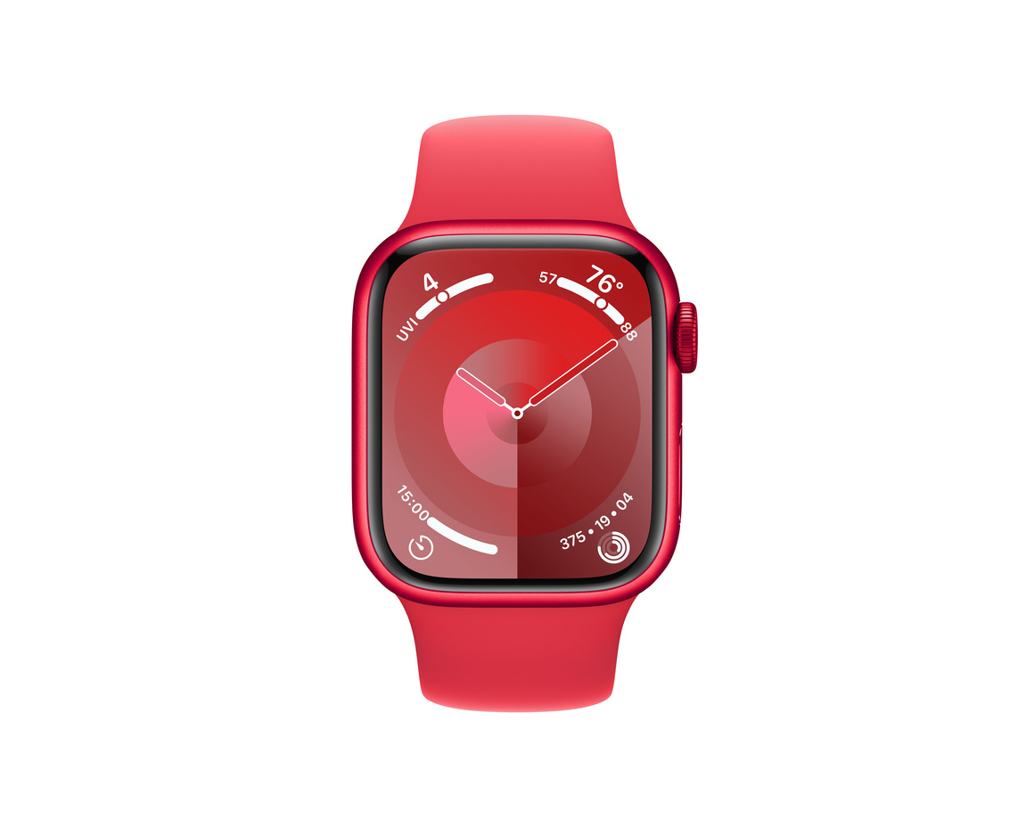 Apple Watch Series 9 Aluminiumboett (PRODUCT)RED 41mm GPS M/L