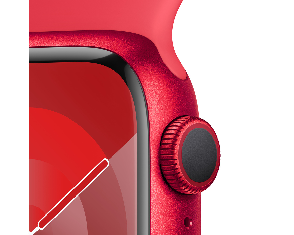 Apple Watch Series 9 Aluminiumboett (PRODUCT)RED 41mm GPS M/L