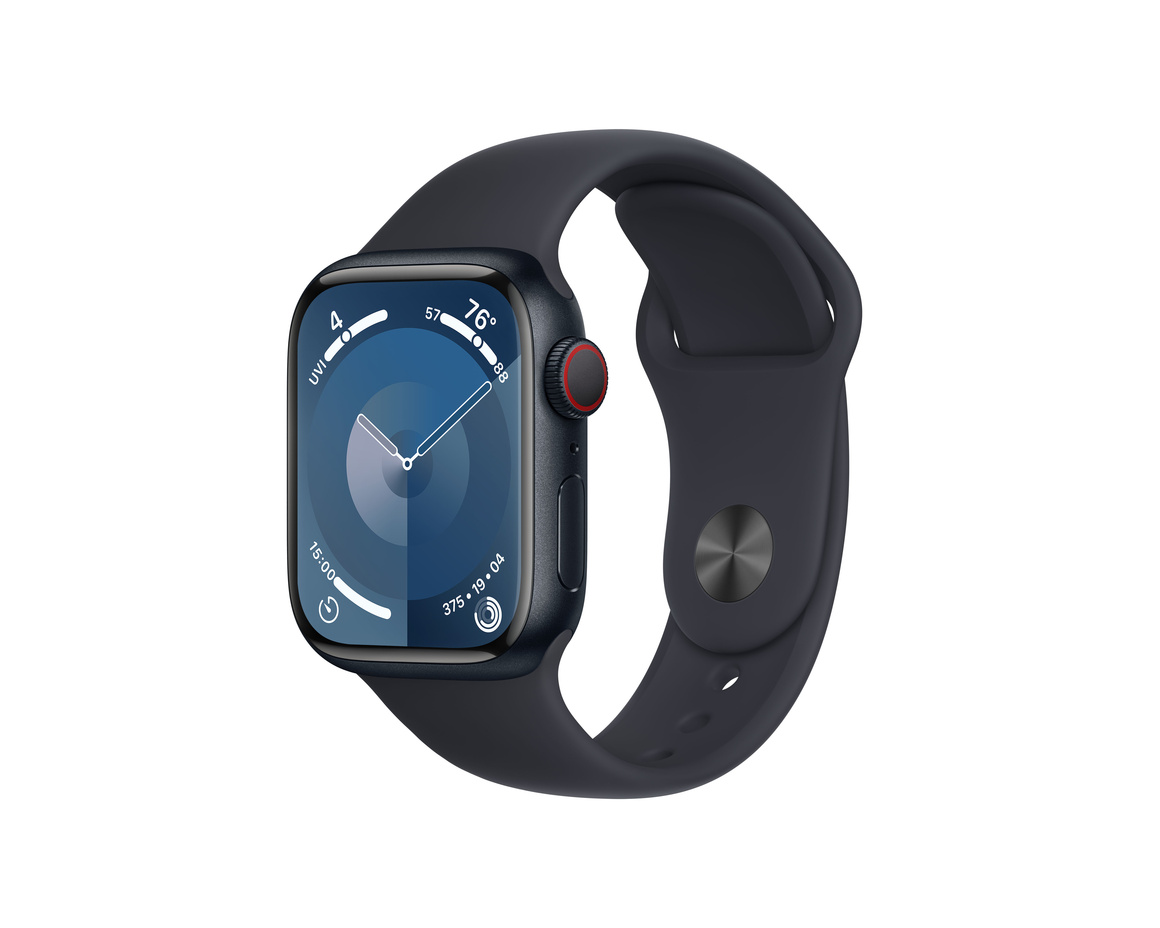 Apple Watch Series 9 Aluminiumboett Midnatt 41mm GPS + Cellular M/L