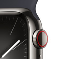 Apple Watch Series 9 Rostfri Stålboett Grafit 41mm S/M