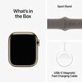 Apple Watch Series 9 Rostfri Stålboett Guld 41mm S/M