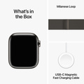 Apple Watch Series 9 Rostfri Stålboett med Milanesisk Loop Grafit 41mm