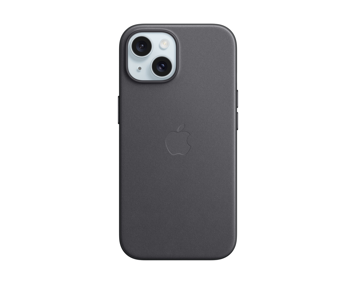 Apple iPhone 15 FineWoven-skal med MagSafe Svart