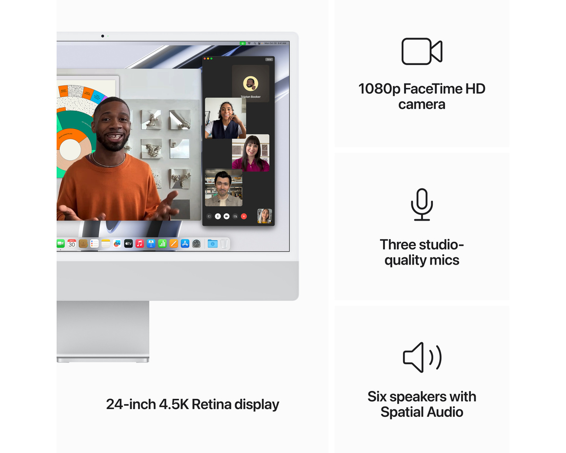 iMac 24 Retina 4.5K (2023) M3 8-core CPU, 8-core GPU/8GB/256GB SSD Silver
