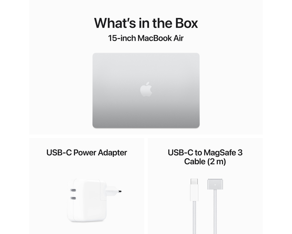 MacBook Air 15 M3 8-core CPU and 10-core GPU/16GB/256GB SSD Silver