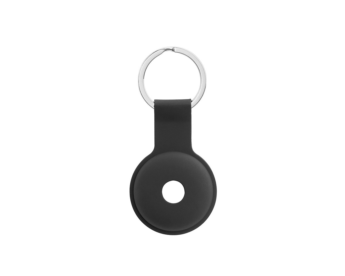 C&C - Silikonhållare med nyckelring för AirTag - Black