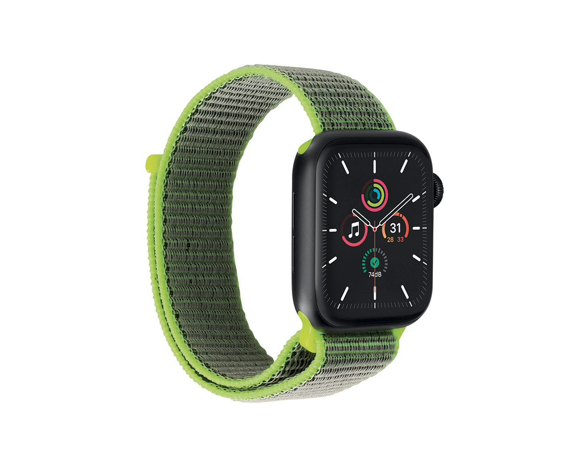 C&C - Koa band för Apple Watch (1-10 Series) 42-45mm Lemon Neon