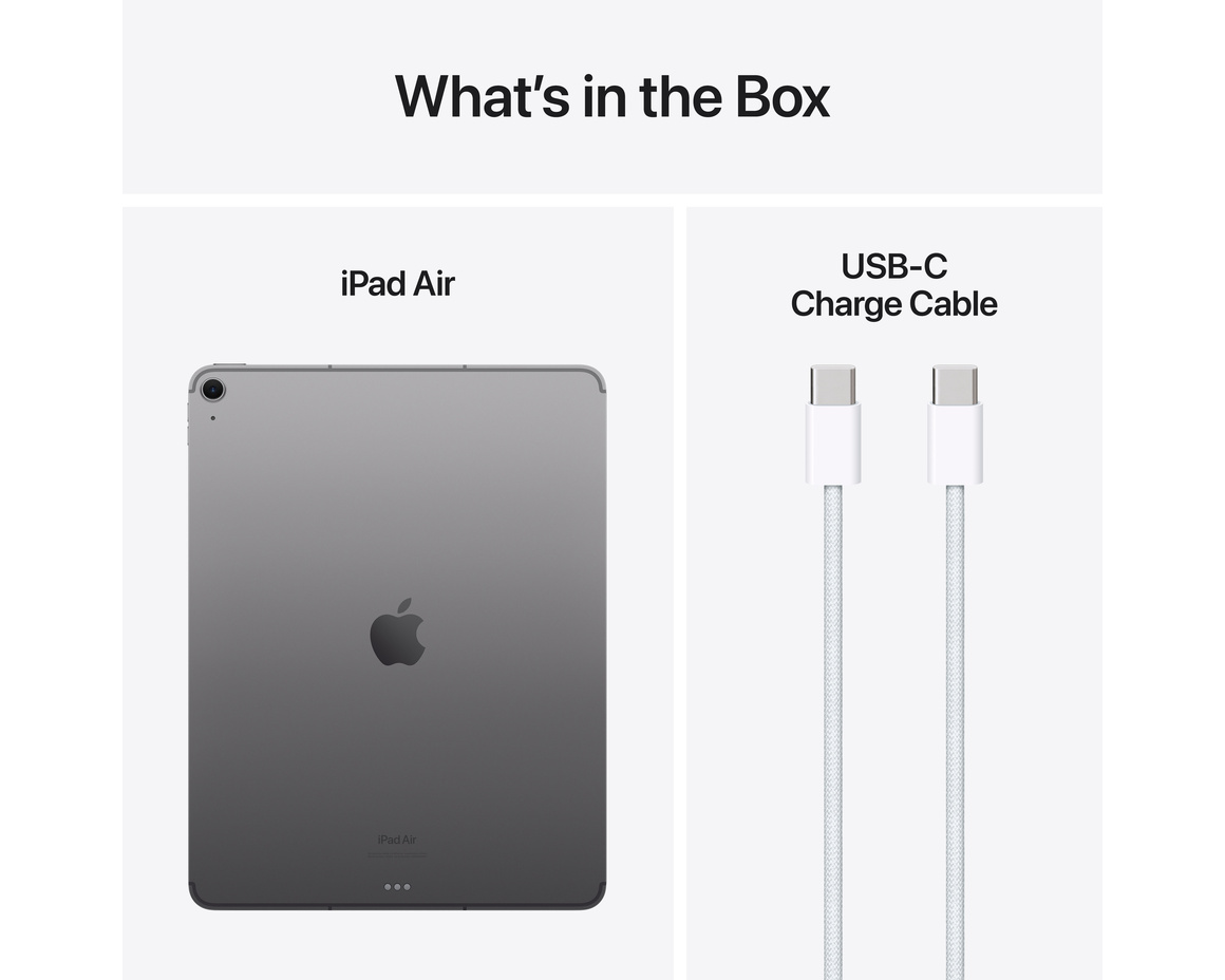 Apple iPad Air 13 (2024) Wi-Fi + Cellular 256GB - Rymdgrå