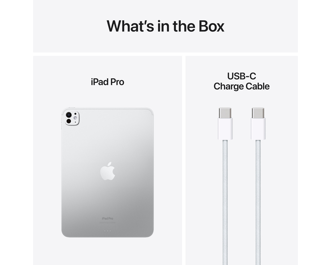 Apple iPad Pro 11 (2024) Wi-Fi 2TB med Standardglas - Silver
