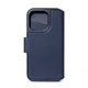 Decoded Leather Detachable Wallet för iPhone 15 True Navy