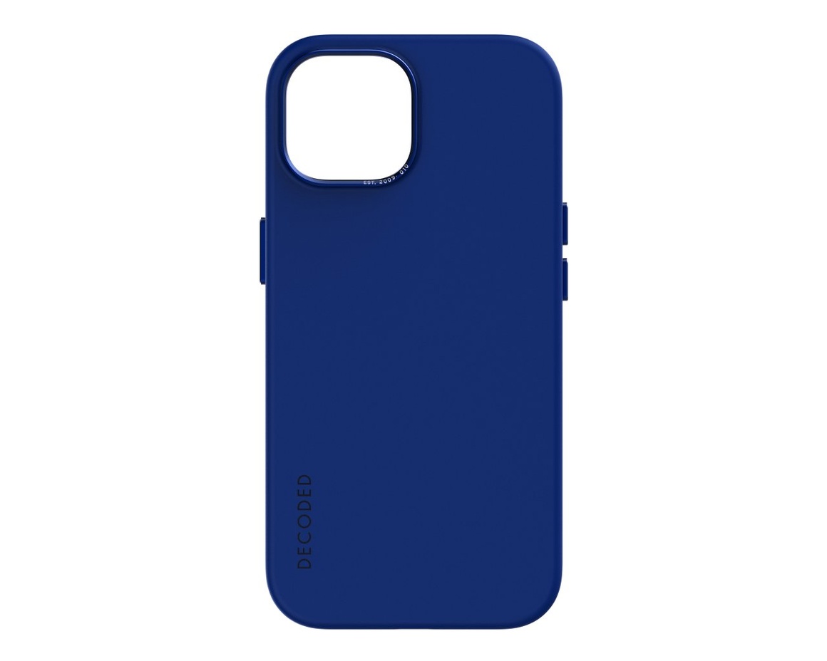 Decoded AntiMicrobial Silicone Backcover för iPhone 15 Pro Galactic Blue