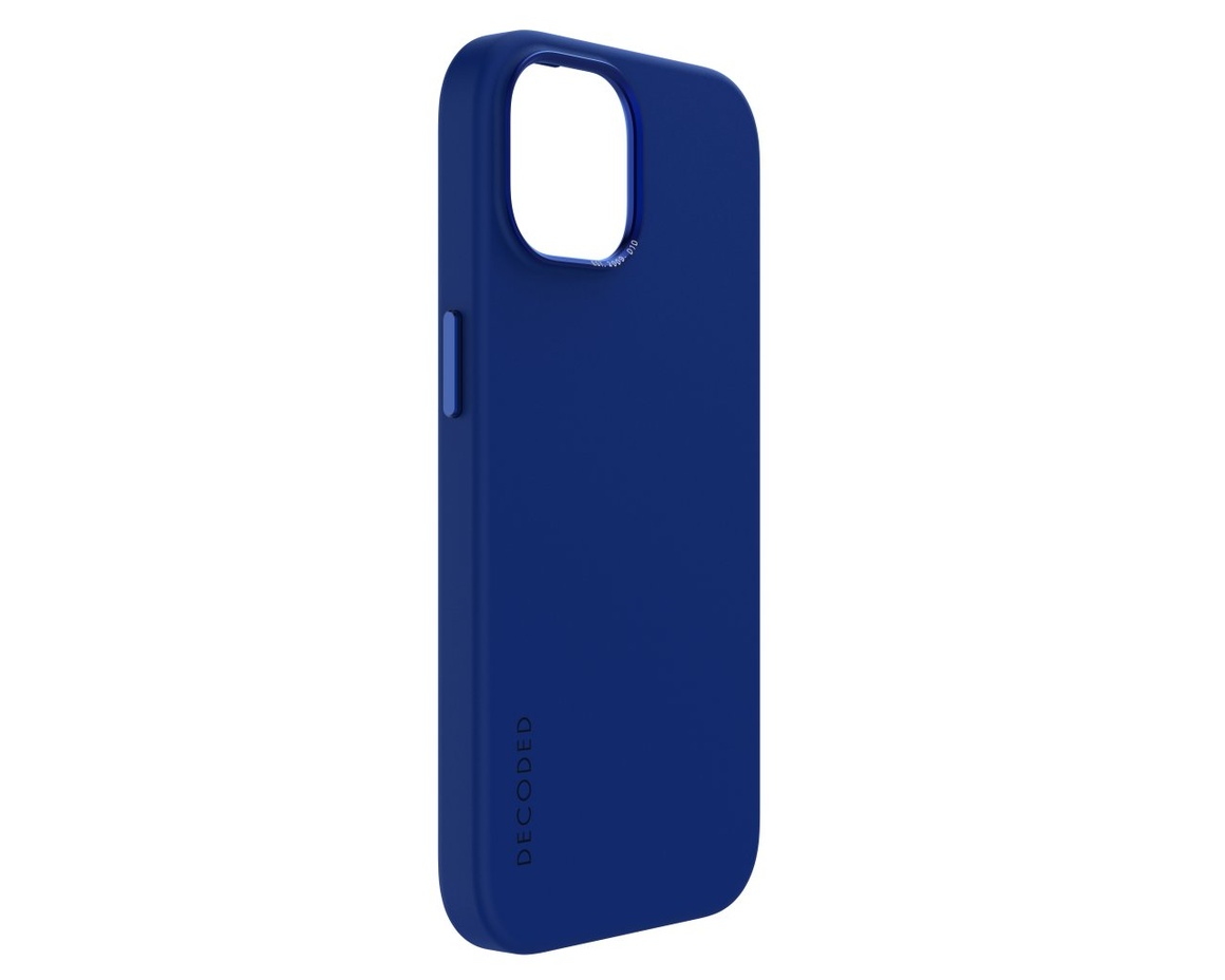 Decoded AntiMicrobial Silicone Backcover för iPhone 15 Pro Galactic Blue