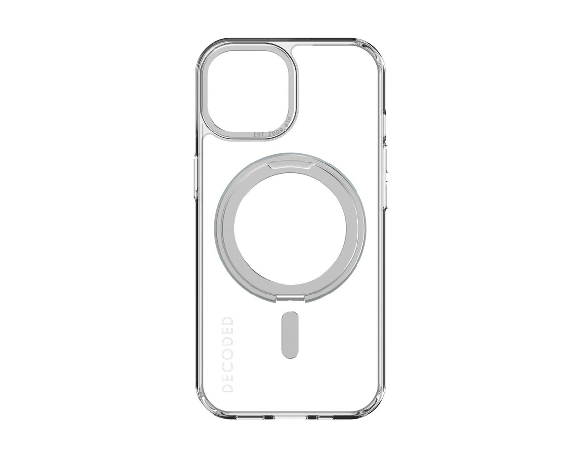 Decoded Recycled Plastic Transparent Loop Stand BackCover för iPhone 15 Clear