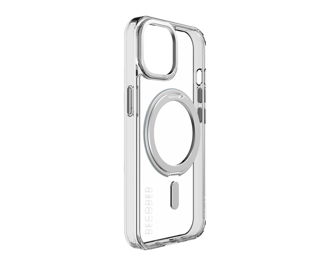 Decoded Recycled Plastic Transparent Loop Stand BackCover för iPhone 15 Clear