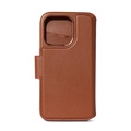 Decoded Leather Detachable Wallet för iPhone 15 Plus Tan