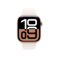 Apple Watch Series 10 GPS 42mm Roséguld Aluminiumboett med Rosé Sportband - S/M