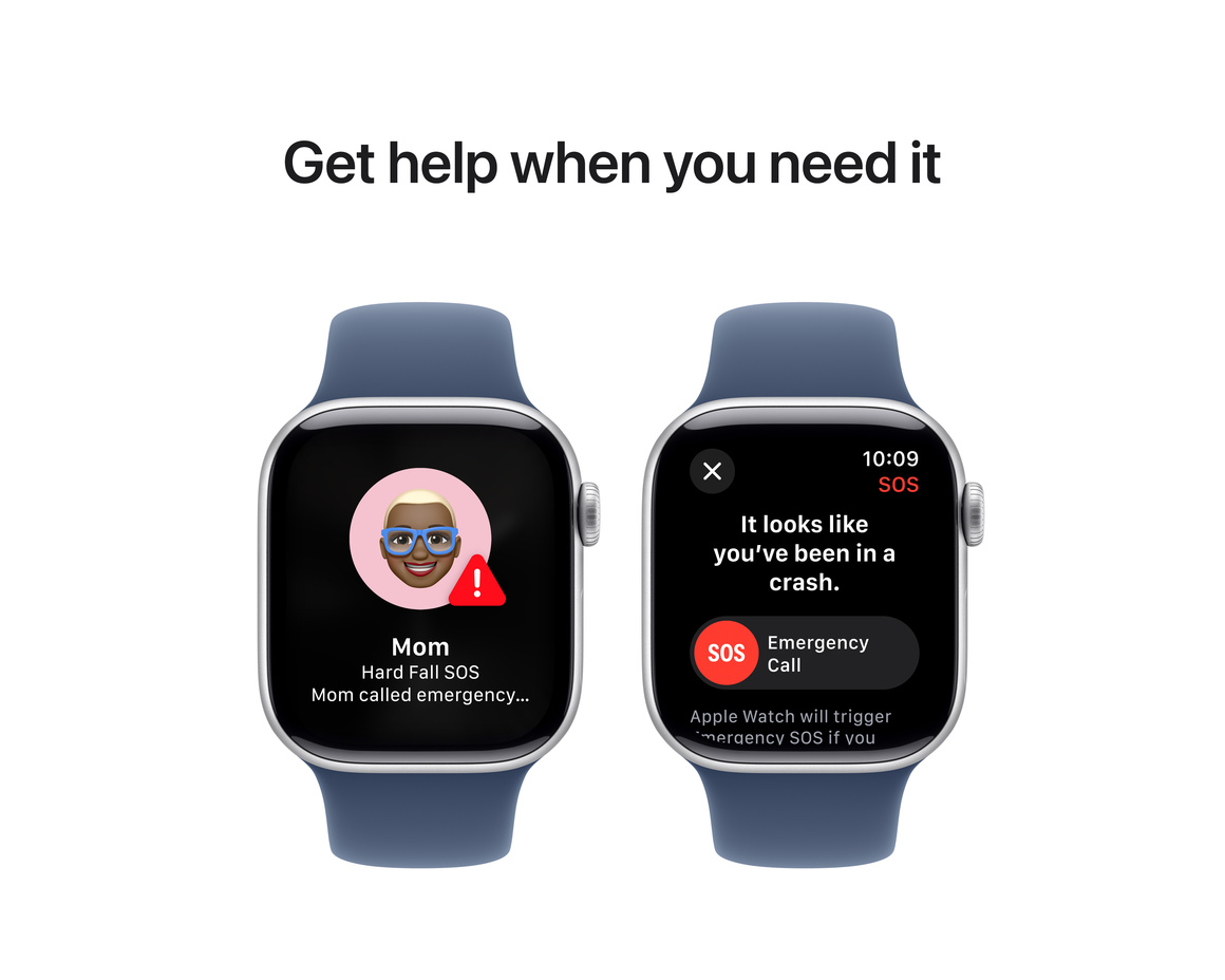 Apple Watch Series 10 GPS 42mm Silver Aluminiumboett med Denim Sportband - S/M