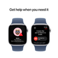 Apple Watch Series 10 GPS 42mm Silver Aluminiumboett med Denim Sportband - S/M