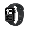Apple Watch Series 10 GPS 46mm Gagatsvart Aluminiumboett med Svart Sportband - S/M