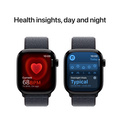Apple Watch Series 10 GPS 42mm Gagatsvart Aluminiumboett med Svartlila Sportloop