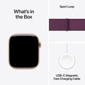 Apple Watch Series 10 GPS 42mm Roséguld Aluminiumboett med Plommon Sportloop