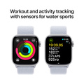 Apple Watch Series 10 GPS 42mm Silver Aluminiumboett med Dimblå Sportloop
