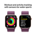 Apple Watch Series 10 GPS + Cellular 46mm Roséguld Aluminiumboett med Plommon Sportloop