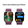 Apple Watch Series 10 GPS + Cellular 46mm Roséguld Aluminiumboett med Plommon Sportloop
