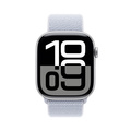 Apple Watch Series 10 GPS + Cellular 46mm Silver Aluminiumboett med Dimblå Sportloop