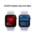 Apple Watch Series 10 GPS + Cellular 46mm Silver Aluminiumboett med Dimblå Sportloop